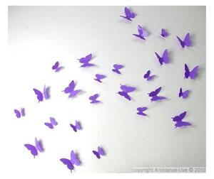 Sada 12 fialových samolepiek Ambiance Butterflies