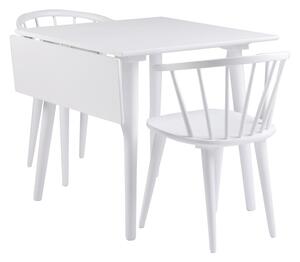 Biely jedálenský stôl Rowico Lotte Leaf, 80 x 80 cm