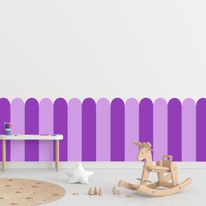 PIPPER. Textilná samolepiaca tapeta - Oblúk - Fialová farba Farba: Kombinácia, Veľkosť: 80 cm