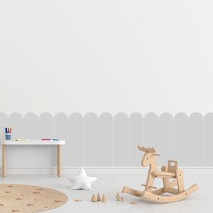 PIPPER. Textilná samolepiaca tapeta - Oblúk - Šedá farba Farba: Bledá, Veľkosť: 60 cm