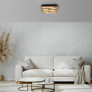 Stropné LED svetlo Akustik, 30 x cm, prírodné drevo, kov, Svetlé drevo, Obývacia izba / jedáleň, kov, Moderný, Stropné svetlo