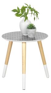 PRÍRUČNÝ STOLÍK, pínia, prírodná farba, čierna, biela Carryhome - Stolíky do obývačky