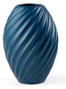 Modrá porcelánová váza Morsø River, výška 16 cm