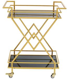 Pyramids barový vozík čierny/zlatý