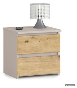 Nočný stolík CL2 kašmírový / dub artisan