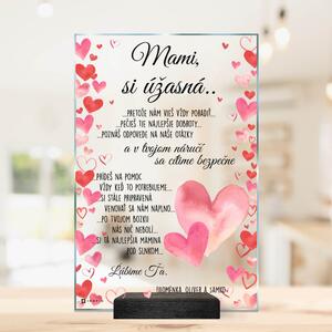 INSPIO - výroba darčekov a dekorácií - Darček pre mamičku - personalizovaná plaketa s vlastným textom a dizajnom