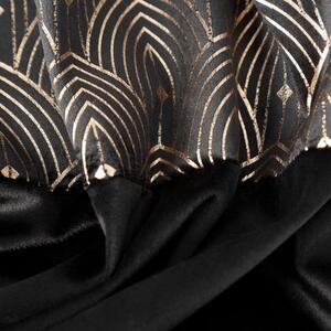 Dekorstudio Zamatový záves AGNES s elegantnou potlačou v čiernej farbe