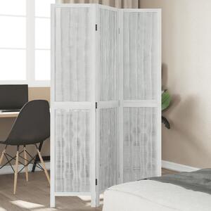 Paraván 3 panely biely masívne drevo paulovnie