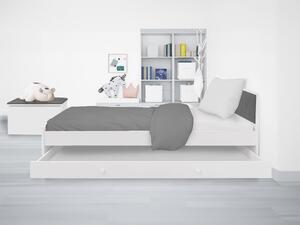 Čalúnená detská posteľ s úložným priestorom 90x200 Betty - biela / sivá