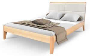 Masívna buková manželská posteľ Xora - krémová Rozmer: 160x200