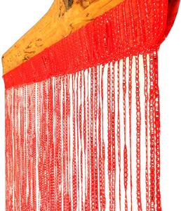Šnúrková záclona Curtain 100x200 cm červená (povrázková záclona na okno alebo záves na dvere)