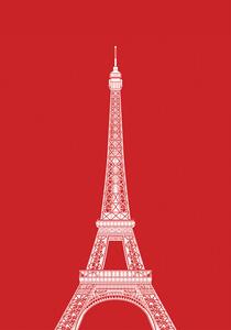 Ilustrácia Tour Eiffel, zaglono, (26.7 x 40 cm)