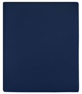 Plachty Jersey 2 ks námornícka modrá 140x200 cm bavlna