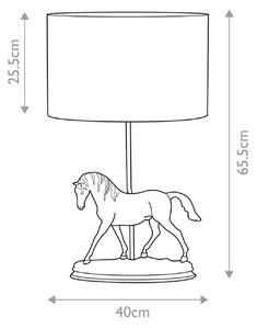Stolová lampa Spirit, bronzová patina/krémová farba, ľan, živica