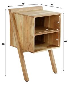 Nočný stolík 20-87 Angle Drevo Acacia-Komfort-nábytok