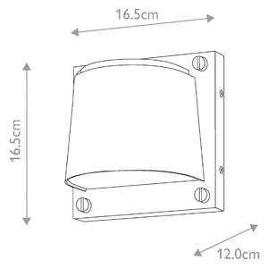 Vonkajšie nástenné svietidlo Scout, mosadz, IP44, 16,5 cm x 16,5 cm
