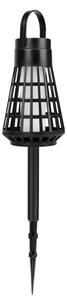 LED solárne svietidlo so senzorom 2v1 LED/1W/3,7V IP54 300 mAh čierna