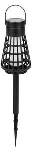 LED solárne svietidlo so senzorom 2v1 LED/1W/3,7V IP54 300 mAh čierna