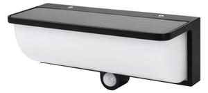 LED solárne nástenné svietidlo so senzorom LED/3W/3,7V IP54 1500 mAh čierne