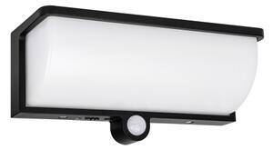 LED solárne nástenné svietidlo so senzorom LED/3W/3,7V IP54 1500 mAh čierne