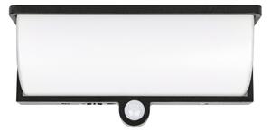 LED solárne nástenné svietidlo so senzorom LED/3W/3,7V IP54 1500 mAh čierne