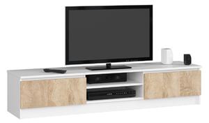 Ak furniture TV stolík Ronon 160 cm biely/sonoma