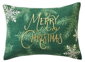 Blancheporte Vankúšik s potlačou Veselé Vianoce zelená 35x50cm
