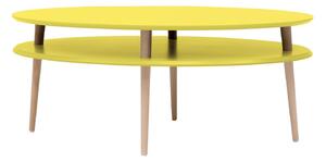 RAGABA Ovo konferenčný stôl s vysokou policou FARBA: žltá