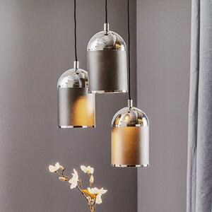 Závesná lampa Anadia, 3-plameňová okrúhla antracit