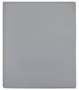 Priliehavé prestieradlá Jersey 2 ks sivé 140x200 cm bavlna