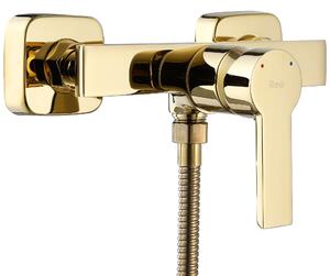 Rea Argus, sprchová batéria s ručnou bodovou sprchovou súpravou, zlatá lesklá, REA-B6408