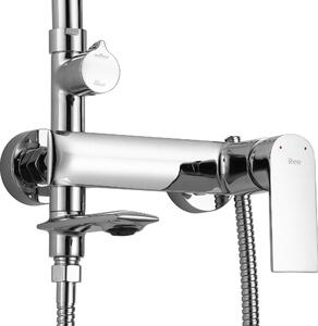 Rea Veneta, vaňová/sprchová súprava s dažďovou hlavovou sprchou a ručnou hlavicou, chrómová, REA-P7843