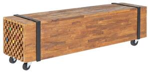 TV stolík 110x30x32,5 cm masívne tíkové drevo