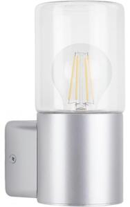 Briloner 320504TF - Vonkajšie nástenné svietidlo 1xE27/12W/230V IP44 strieborná