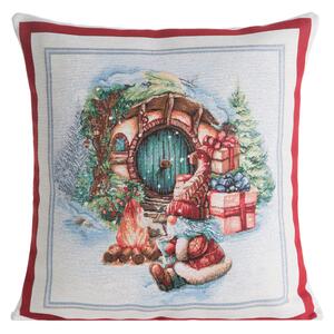 VIANOČNÁ GOBELÍNOVÁ DEKORAČNÁ OBLIEČKA NA VANKÚŠ XMAS2 45X45 CM VZOROVANÁ