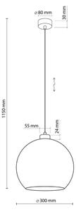 Závesný luster CUBUS 1xE27/15W/230V čierna/dymová zelená