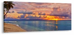 Obraz - Západ slnka na pláži (120x50 cm)