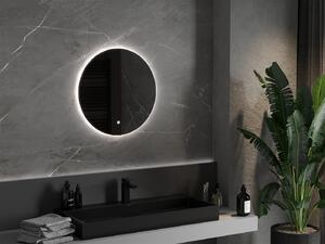 Mexen Erg, okrúhle LED podsvietené kúpeľňové zrkadlo 60 cm, 6000K, vykurovacia podložka proti zahmlievaniu, 9823-060-060-611-00
