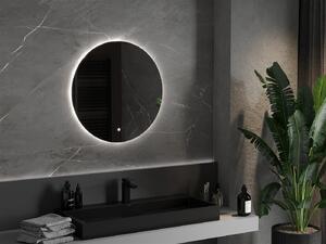 Mexen Erg, okrúhle LED podsvietené kúpeľňové zrkadlo 70 cm, 6000K, vykurovacia podložka proti zahmlievaniu, 9823-070-070-611-00
