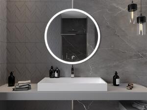 Mexen Oro, okrúhle LED podsvietené kúpeľňové zrkadlo 90 cm, 6000K, vykurovacia podložka proti zahmlievaniu, 9824-090-090-611-00