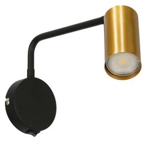Nástenná lampička TINA 1xGU10/15W/230V čierna/zlatá
