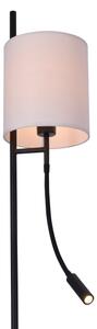 LED Stojacia lampa TOKYO 1xE27/40W/230V + LED/3W čierna/biela