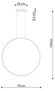 Thoro TH.175 - LED Luster na lanku RIO LED/50W/230V CRI90 3000K pr. 78 cm zlatá