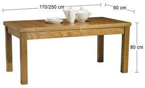 Rozkladací jedálenský stôl Kuba 170/250 - drevo D3