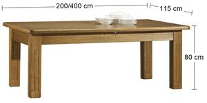 Rozkladací konferenčný stôl Stol 200/400 - drevo D3