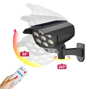 LED maketa bezpečnostnej kamery so senzorom LED/5W/5,5V IP65 + diaľkový ovládač