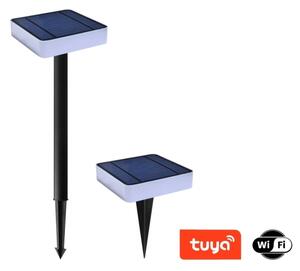 Immax NEO 07911L - LED RGB Stmievateľné solárne svietidlo 1W/5V hranatý IP54 Tuya