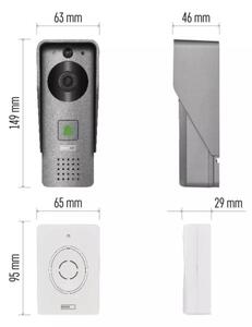 Bezdrôtový videozvonec GoSmart 12V 3xAA IP44 Wi-Fi Tuya so senzorom pohybu
