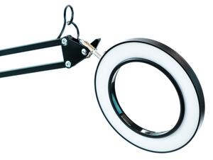 Brilagi - LED Stmievateľná stolná lampa s lupou LED/12W/5V 3000/4200/6000K čierna