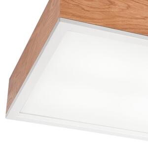 Stropné svietidlo OAK SQUARE 4xE27/15W/230V 39x39 cm dub/biela